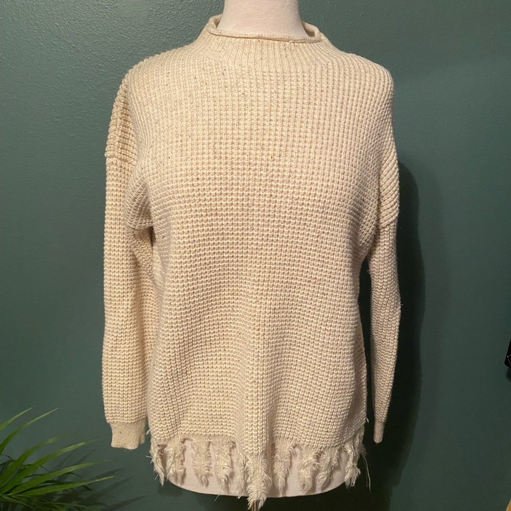 Frayed End Detail Sweater